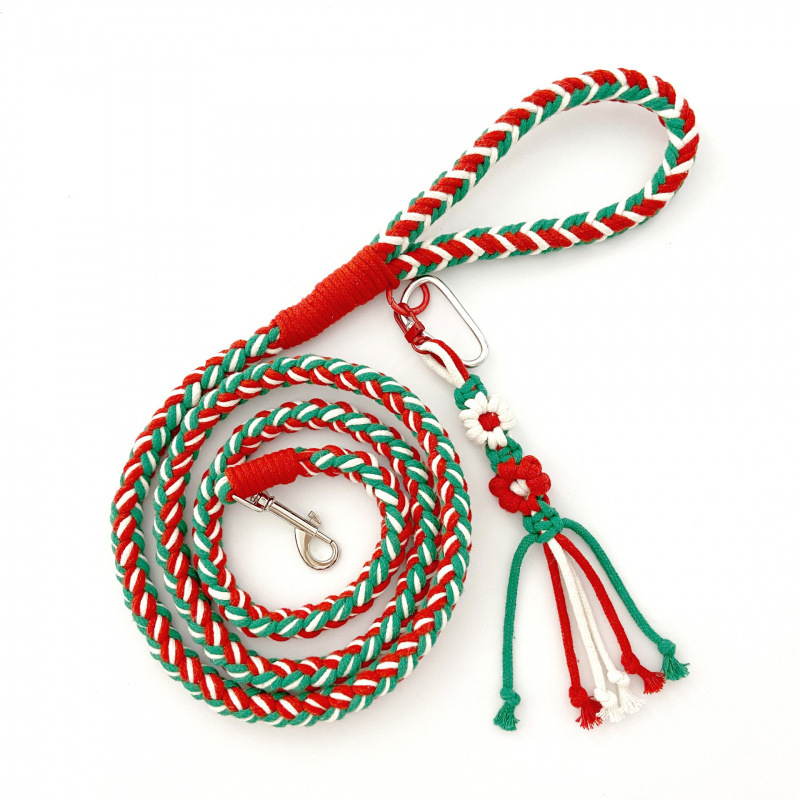 chromaknot leash-red&green