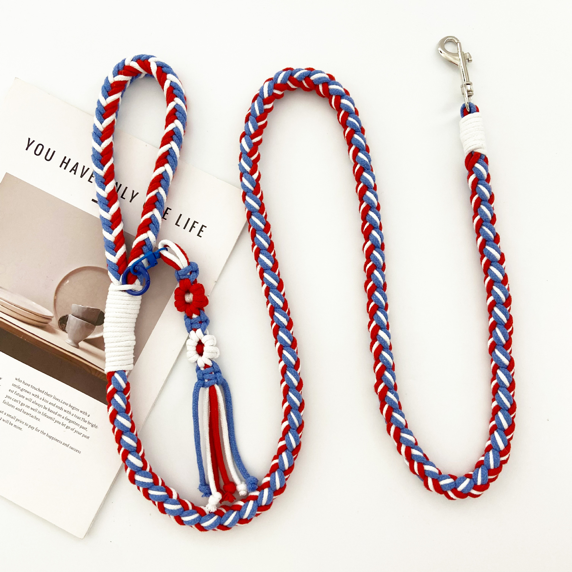 chromaknot leash-red&blue