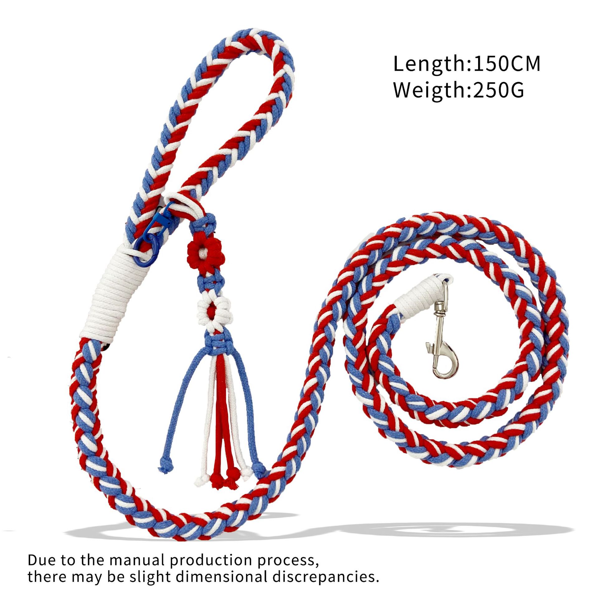 chromaknot leash-red&blue